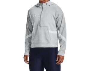 NEW UNDER ARMOUR armour fleece storm hoodie in mod gray/white
